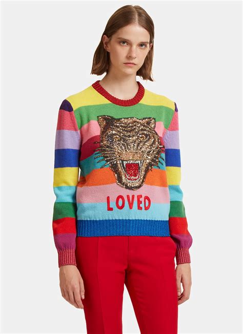 rainbow gucci sweater|gucci sweater.